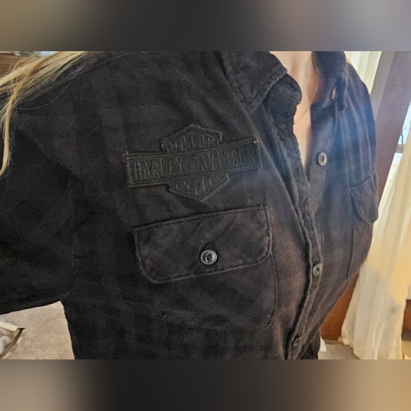 Harley Davidson button down shirt sz L - Picture 11 of 15